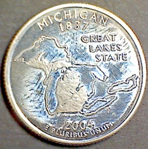 2004S Silver Proof Michigan State Quarter - Picture 1 of 2