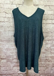 Lane Bryant Womens 26/28 Sleeveless Teal Green Tank Top V Neck Tunic Soft NEW - Picture 1 of 4