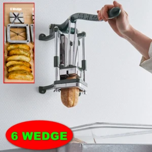 French Fry Potato Cutter, 6 Wedge, Commercial, Countertop, Slicer, Restaurant - Picture 1 of 13