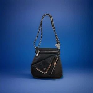 Miztique CHAIN EMBELLISHED CROSSBODY HANDBAG WITH ADJUSTABLE STRAP ~ New Defects - Picture 1 of 15