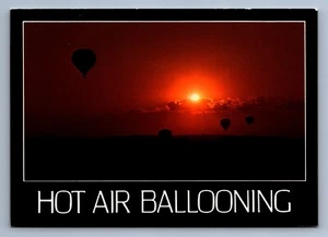 Postkarte Vintage Transport Heißluftballons Ballonfahrt Sonnenaufgang 4x6 - Bild 1 von 2