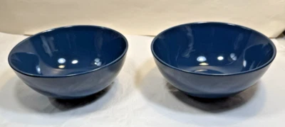 Set of 2 (Two) IKEA Of Sweden FARGRIK Royal Blue Coupe Cereal Bowls 21963 - Image 1 of 4