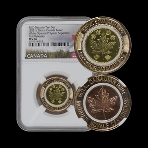 CANADA. 2021, Token, Polymer - NGC MS66 - Security Separator, White Test Ex-Set - Picture 1 of 5