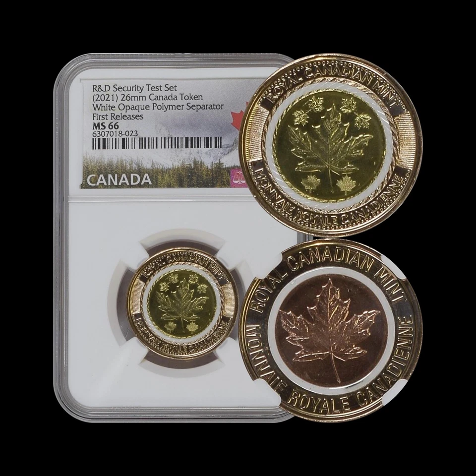 CANADA. 2021, Token, Polymer - NGC MS66 - Security Separator, White Test Ex-Set - Image 1 of 4