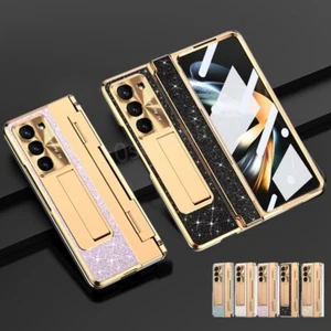 For Samsung Galaxy Fold5 5G Fold4 3 ShockProof Glitter Tempered Glass Case Cover - Picture 1 of 22