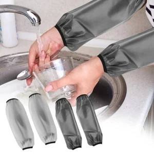 2Pcs Anti-Dirty Long Oversleeve Waterproof Arm Sleeves Oil Sleeves Kitchen - Picture 1 of 14