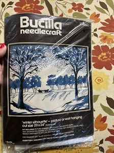 Bucilla ‘Winter Silhouette’ 48560 NeedleCraft Kit, NOS, 16x20”, Embroidery NEW - Bild 1 von 5
