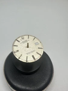 Rolex Dial SiGMA 1601 1603 Quadrante “ Linen Dial “ Beige Calibro 1570 Genuine - Imagen 1 de 7