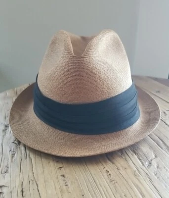 Sombrero de paja Golden Coach de Dobbs 71/4 largo ovalado de colección - The Man Store Asheville en muy buen estado  Foto 1 de 4