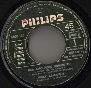 VICKY LEANDROS DES AMOUREUX COMME TOI / AUF WIEDERSEH'N MADAGASCAR 45 SINGLE - Imagen 1 de 4