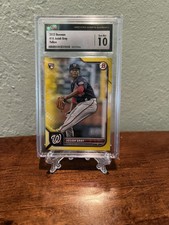 2021 Bowman Josiah Gray Rookie Card Yellow 71/75 CSG 10