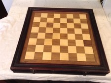 Hand Carved Thomas Pacconi Wooden Classics Vintage Chess Checkers Set