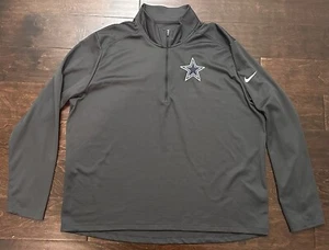 Men’s Nike Dri-Fit Dallas Cowboys 1/4 Zip Grey Performance Pullover- Size 2XL - Picture 1 of 15
