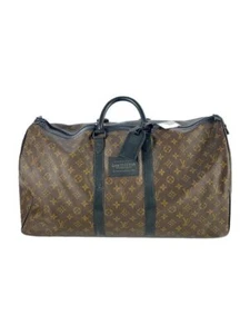 LOUIS VUITTON BOSTON BAG WATERPROOF KEEPALL MONOGRAM Brown PVC Used - Picture 1 of 9