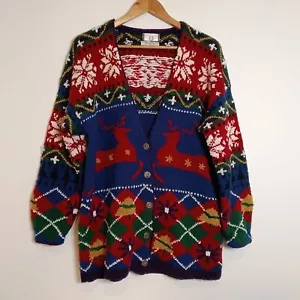 Mackinaw Inc Vintage Hand Framed Wool/Cotton Cardigan Sweater - Picture 1 of 10