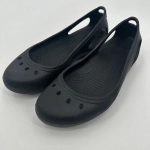 Crocs Kadeee schwarze flache bequeme Slipper Damengröße 7 - Bild 1 von 7