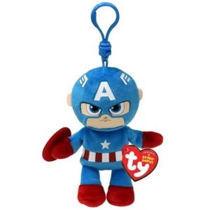 Ty Beanie Babies Marvel Captain America 10cm Pendant Clip - Picture 1 of 1