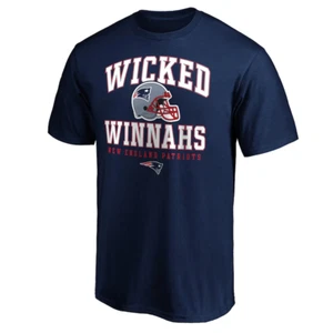 New England Patriots Fanatics Branded Hometown Wicked Winnahs T Shirt Navy Men's - Picture 1 of 3