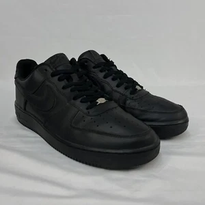 MENS NIKE AIR FORCE 1 LOW 2005 AF1 TRIPLE BLACK SNEAKER SIZE 13 306353 001 - Picture 1 of 10