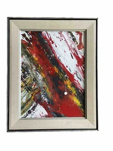 30 + 24 Inches Signed Mid Century Oil Painting Framed Modern 1970/80 - Picture 1 of 16