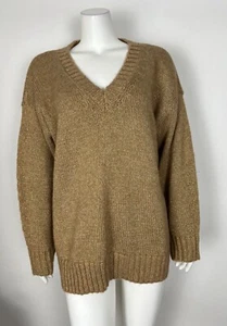 Ralph Lauren Women’s PLUS Gold Metallic Sweater NWT $145 V Neck 2X, 3X - Picture 1 of 6