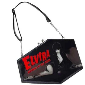 Bolso de Mano Elvira Ataúd Beso Cerradura Gótico Horror Halloween Macabro Vamp Regalo - Imagen 1 de 3