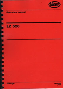 Vicon "LZ 520" Seed Drill Operators Instruction Book Manual - Picture 1 of 1