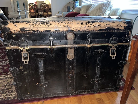 Antique Steamer Trunk Cover
