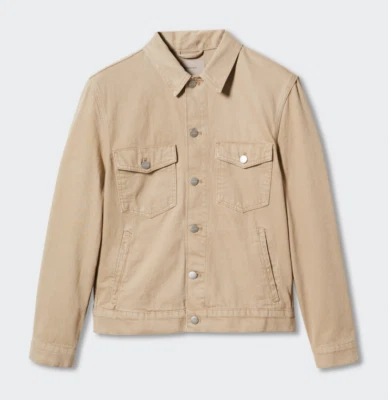 Chaqueta Denim Mango Nueva Con Etiquetas Beige Talla XS 02502 Foto 1 de 4