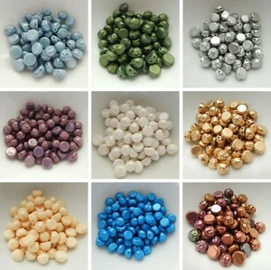 Cabujón barroco 7 mm 2 orificios (20 cuentas) - elige color - cuentas de vidrio checo - Imagen 1 de 33
