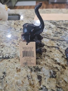 Creative Co-Op Zinn Elefant Ring Halter - Bild 1 von 5