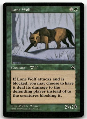 Lone Wolf (NM) Portal Second Age P02 Magic MTG - Image 1 of 2