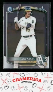 Nate Nankil 2025 Bowman Chrome Prospects #BCP-102 Athletics - Picture 1 of 2