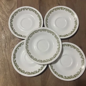 Set of 5 Corelle By Corning Crazy Daisy/ Spring Blossom Saucers/ Plates~6.25” - Picture 1 of 7
