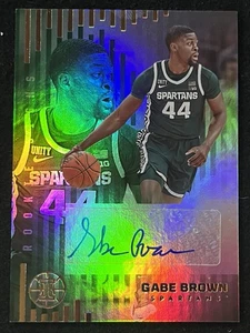 GABE BROWN 2022 PANINI ILLUSIONS MICHIGAN STATE SPARTANS ROOKIE AUTO CARD RC - Picture 1 of 2