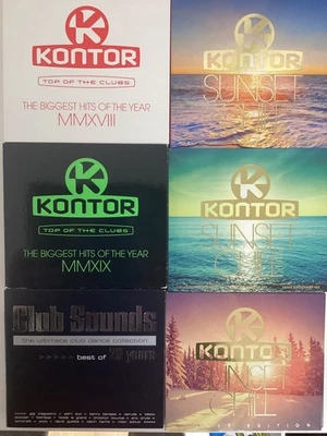 Kontor Top of the Clubs Hits Year 2018 + 2019, Sunset Chill 2013 + 2015 + Winter - Bild 1 von 4