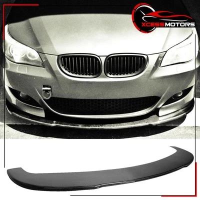 Fits 04-10 BMW E60 M5 Carbon Fiber Under Front Bumper Lip Spoiler Splitter CF Foto 1 de 4