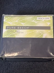NEW Pure Beech Twin X-Long Sheet Set ~navy~Jersey Knit~ Dorm - Picture 1 of 5