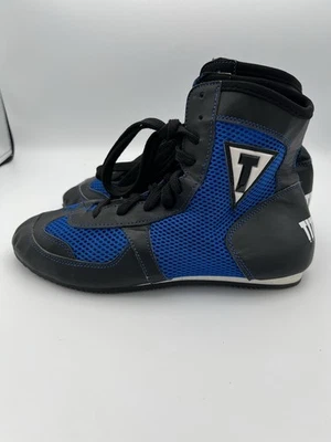 Title Boxing Shoes Mens Size 9 Blue Black MMA Combat Fighting Sports Sneakers - Image 1 of 4