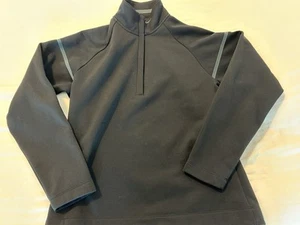 Nike Golf Size Medium Black Fleece, Sport Quarter Zip Pullover - Picture 1 of 9