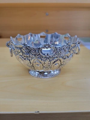 W & S Blackinton Silver-Plated Decorative Bowl w/ Handles Nut Dish Baroque - Image 1 of 4