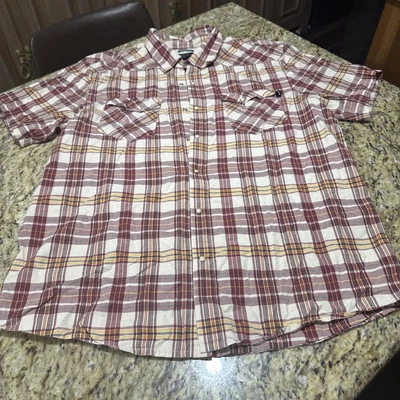 Oakley Men XL Button Shirt Short Sleeve Geometric Multicolor Pocket Classic Cpix - Image 1 of 4