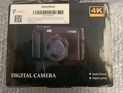 Cámara digital 4K 48MP 16X enfoque automático zoom cámara fotográfica 3" LCD 180° rotación Foto 1 de 4