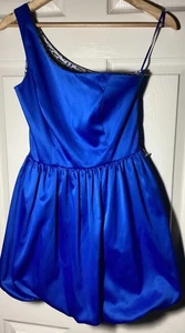 Ladies River Island One Shoulder Bubble Hem Dress Colbalt .Size 8 NWT(RRP44.99) - Picture 1 of 6