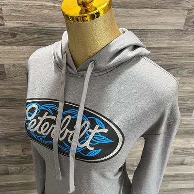 SPORT-TEK Peterbilt Truck Graphic Logo Grey Sweatshirt Hoodie Women's Size M - Image 1 of 4