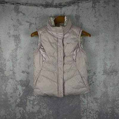 Vintage 90s Nike Vest Women’s Pink Y2K Drill Swoosh Nylon Streetwear Size XS - Image 1 of 4