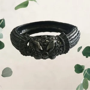 Vintage Armband schwarz Scharnier - Bild 1 von 3