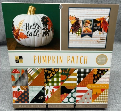 DCWV 12x12 PUMPKIN PATCH Premium Stack Cardstock Scrapbooking 36 Sheets New - Image 1 of 4