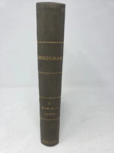 March-August 1900 Bookman Magazine Bound Ex-Library Hardcover - Foto 1 di 6