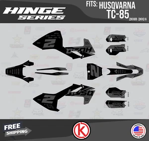 Graphics Kit for Husqvarna TC85 (2018-2022) Hinge Series - Smoke - Bild 1 von 6